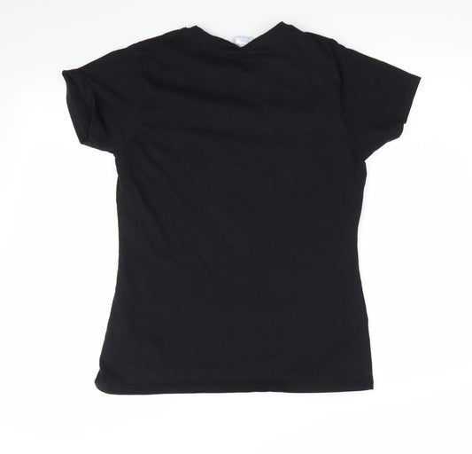 Port & Company Womens Black Cotton Basic T-Shirt Size M Round Neck - I'm Kind of a Big Dildo