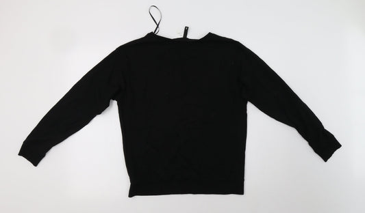 H&M Womens Black Cotton Pullover Sweatshirt Size S - Out Of Your League