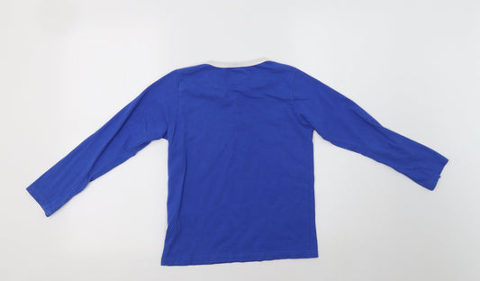 Urban Revival Boys Blue Cotton Basic T-Shirt Size 9-10 Years V-Neck