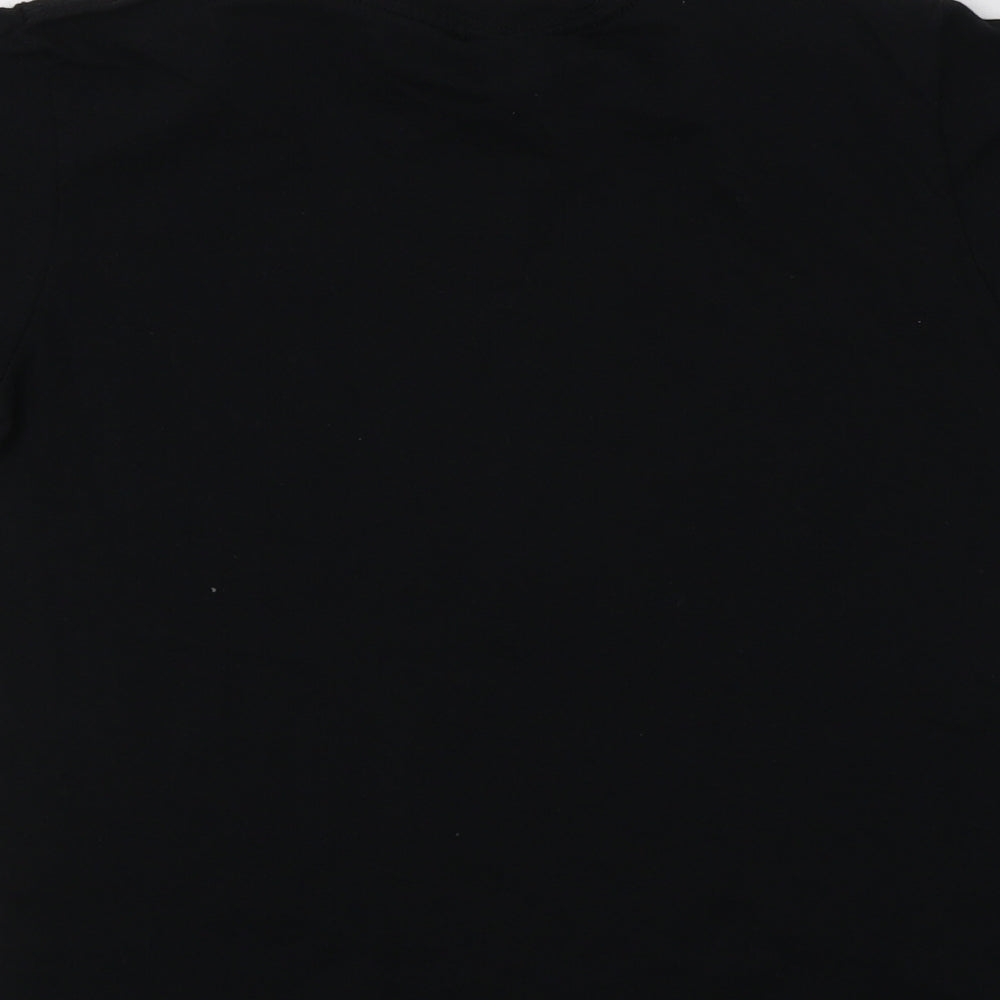 Gildan Boys Black Cotton Basic T-Shirt Size 9-10 Years Crew Neck