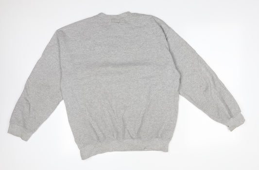 PRETTYLITTLETHING Womens Grey Polyester Pullover Sweatshirt Size M