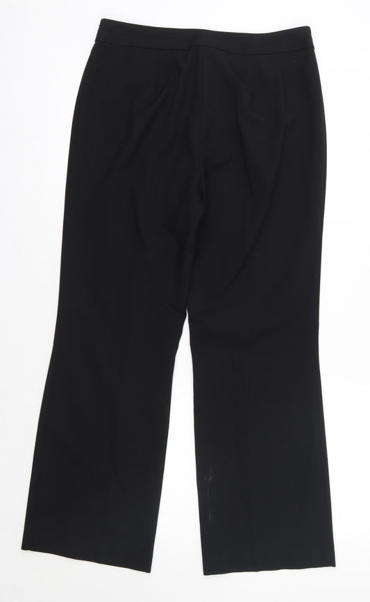 Matalan Womens Black Polyester Dress Pants Trousers Size 12 L27 in Regular