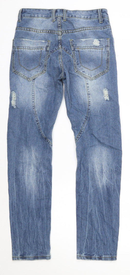 Preworn Womens Blue Cotton Skinny Jeans Size 28 in L29 in Regular