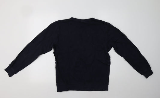 Tres Bien Womens Blue Cotton Pullover Sweatshirt Size S