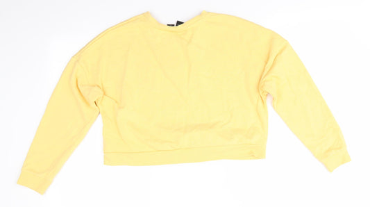 Disney at Primark Girls Yellow Animal Print Cotton Pullover Sweatshirt Size 10-11 Years - Mickey Mouse 1928