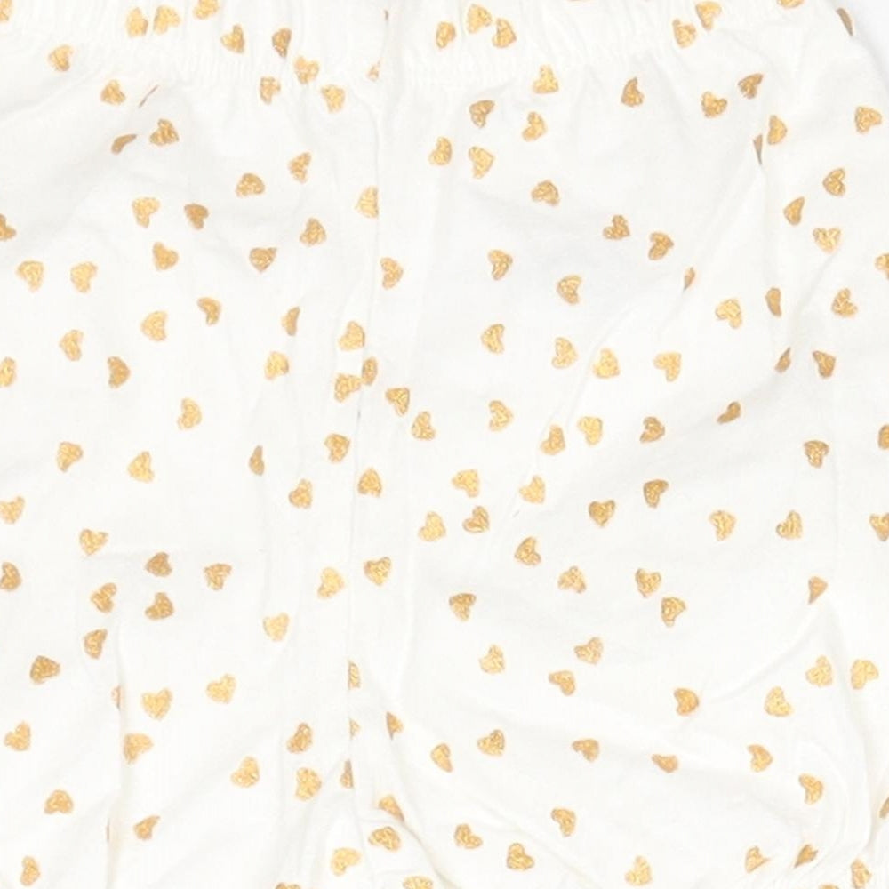 George Baby White 100% Cotton Cropped Trousers Size 3-6 Months