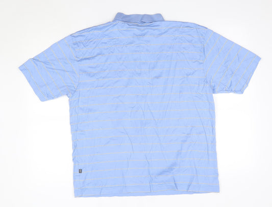 Wolsey Mens Blue 100% Cotton Polo Size L Collared