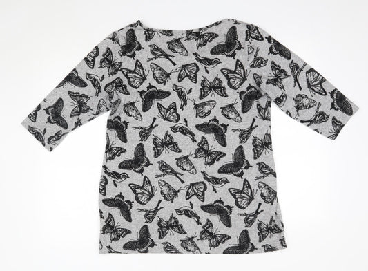 Originals Womens Grey Round Neck Acrylic Pullover Jumper Size 16