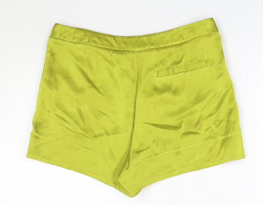 Topshop Womens Green Viscose Boyfriend Shorts Size 10 Regular