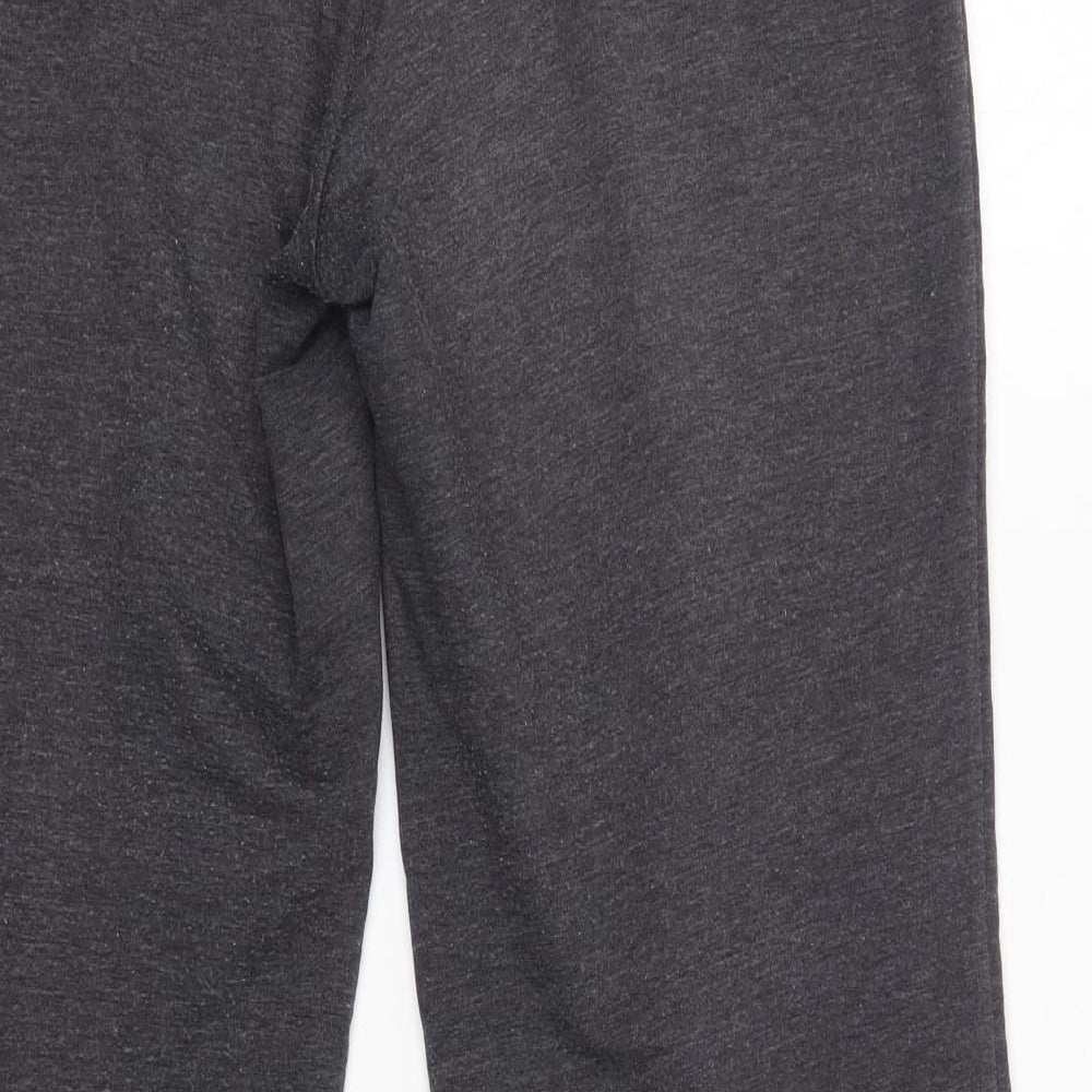 M&S Womens Grey Cotton Dress Pants Trousers Size 10 L26 in Regular - Short