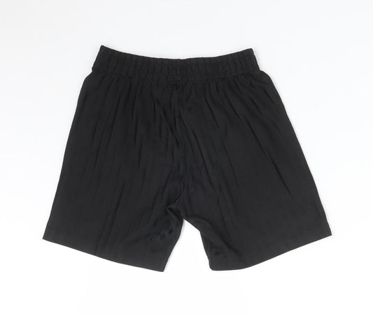 F&F Boys Black Striped Polyester Sweat Shorts Size 7-8 Years Regular - SCHOOL