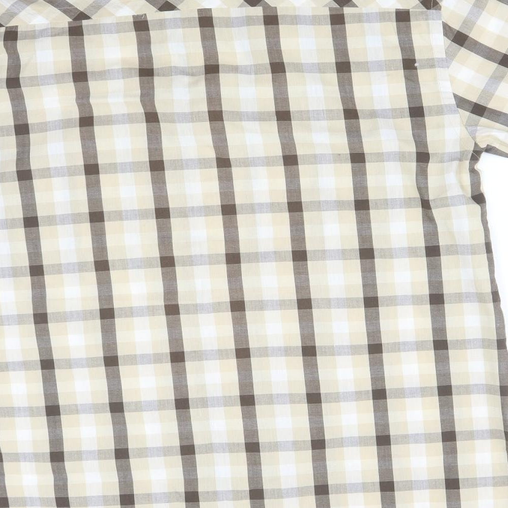 BACK COUNTRY Mens Multicoloured Check Polyester Button-Up Size L Collared