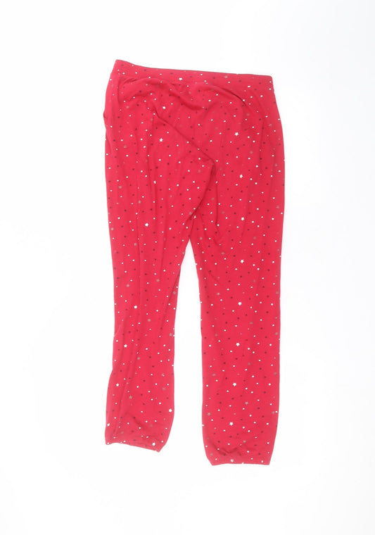 Preworn Womens Red Cotton Sweatpants Trousers Size XS L25 in Regular