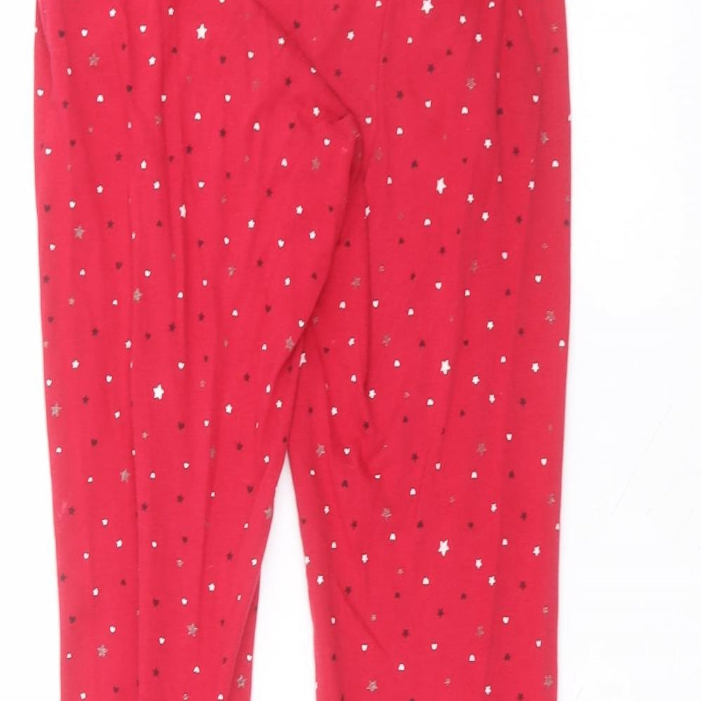 Preworn Womens Red Cotton Sweatpants Trousers Size XS L25 in Regular