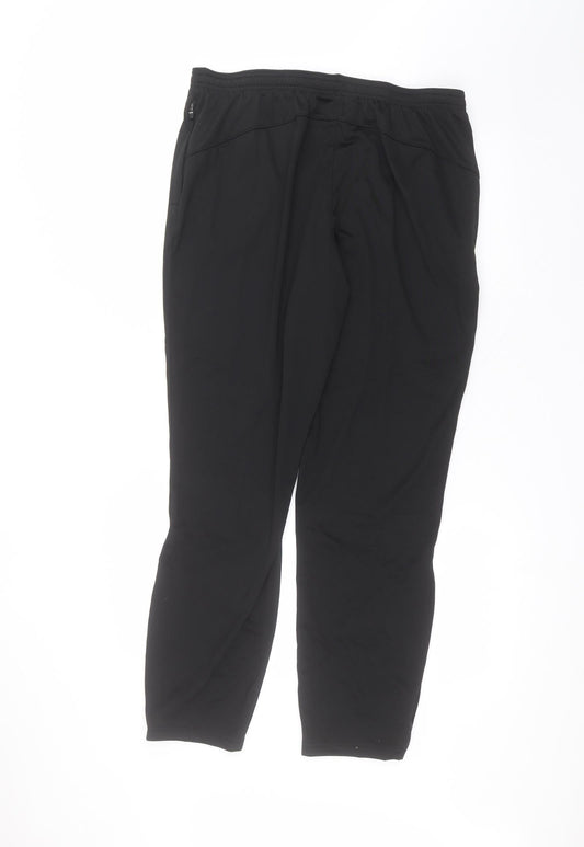 soulux Mens Black Polyester Sweatpants Trousers Size L L28 in Regular