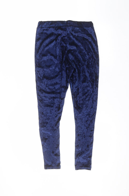 Preworn Womens Blue Polyester Jogger Leggings Size S L25 in