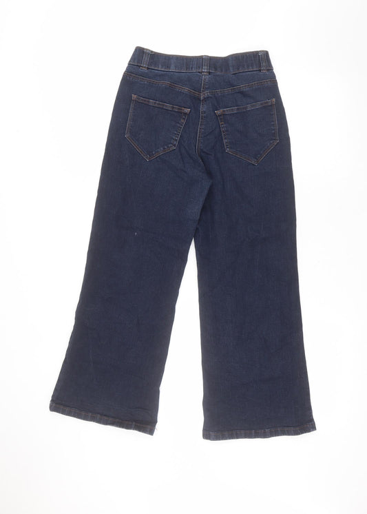 Simply Be Womens Blue Cotton Straight Jeans Size 10 L25 in Regular