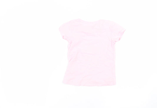 cool club Girls Pink Cotton Basic T-Shirt Size 5 Years Round Neck