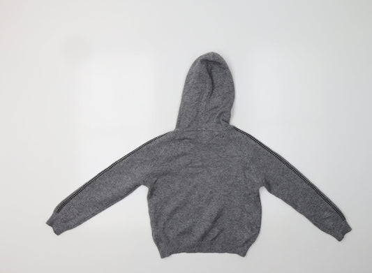 Primark Girls Grey Viscose Pullover Hoodie Size 8-9 Years