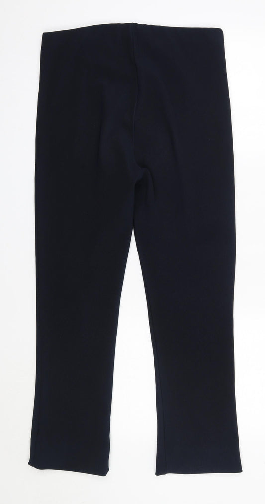 Preworn Womens Blue Polyester Trousers Size 12 L26 in Regular