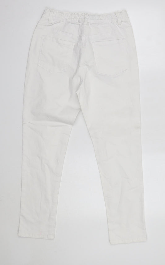 Anthology Womens White Cotton Skinny Jeans Size 10 L26 in Slim