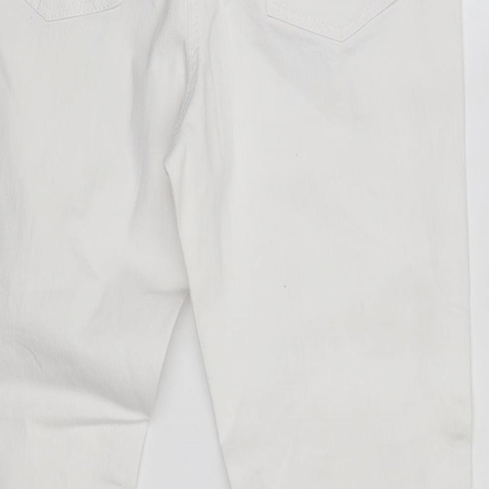Anthology Womens White Cotton Skinny Jeans Size 10 L26 in Slim