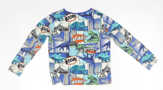 Nutmeg Boys Multicoloured 100% Cotton Basic Casual Size 9-10 Years Round Neck