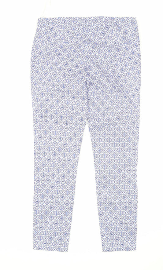 Dorothy Perkins Womens Multicoloured Argyle/Diamond Viscose Trousers Size 10 L27 in Regular