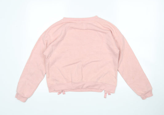 Primark Girls Pink Polyester Pullover Sweatshirt Size 11-12 Years