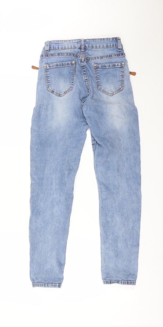 MISS RJ Womens Blue Cotton Skinny Jeans Size 10 L28 in Regular