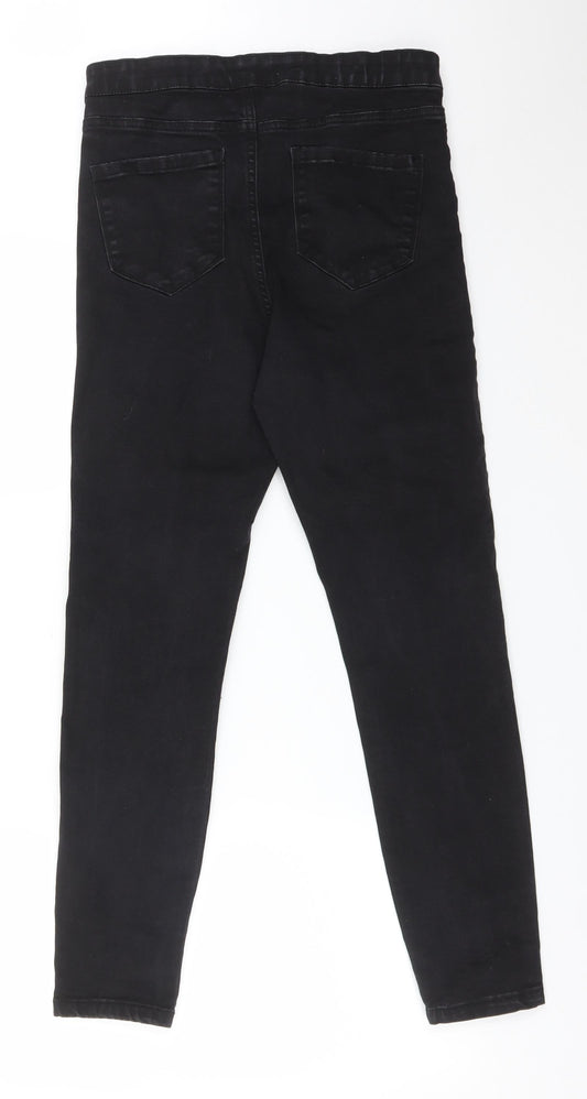 DENIM CO Womens Black Cotton Skinny Jeans Size 14 L27 in Regular