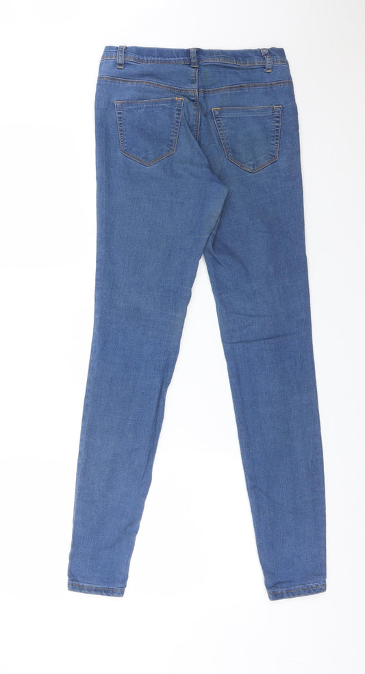 Fashion Union Womens Blue Cotton Jegging Jeans Size 6 L30 in Regular