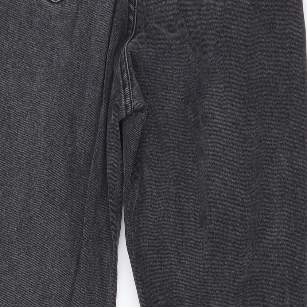 DENIM CO Womens Black Cotton Straight Jeans Size 6 L26 in Regular