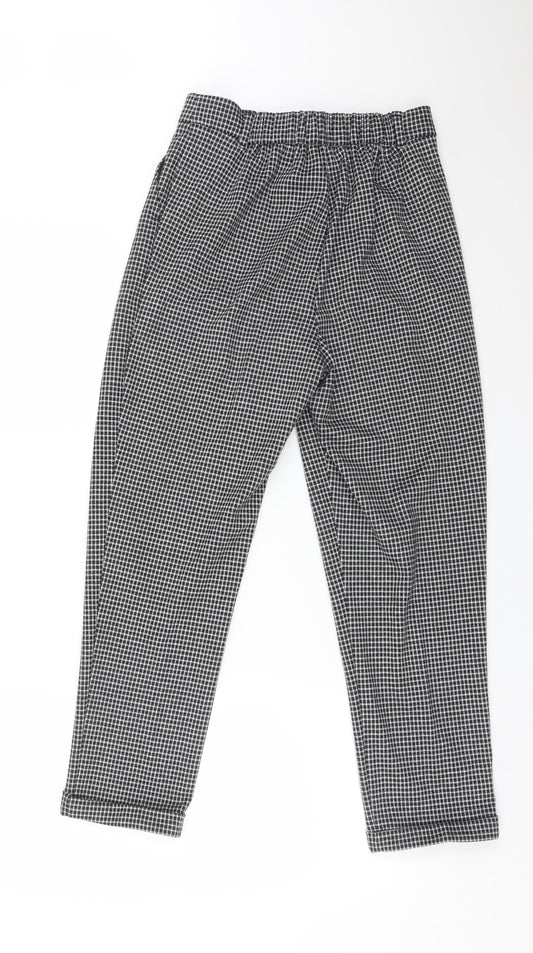 New Look Womens Multicoloured Check Viscose Carrot Trousers Size 8 L26 in Regular