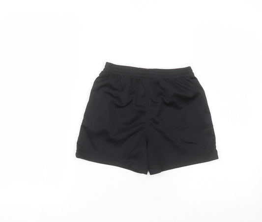 George Boys Black Polyester Sweat Shorts Size 6-7 Years Regular