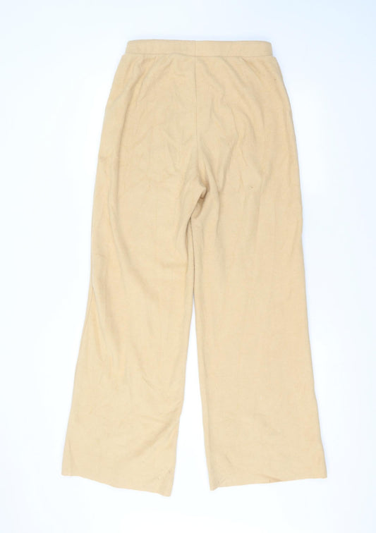 Zara Womens Brown Polyester Trousers Size M L27 in Regular