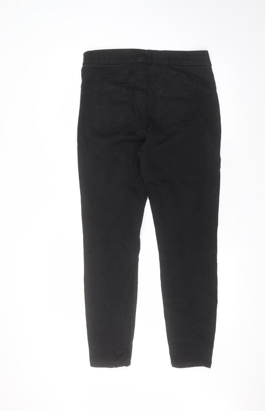 Denim & Co. Womens Black Cotton Skinny Jeans Size 14 L27 in Regular