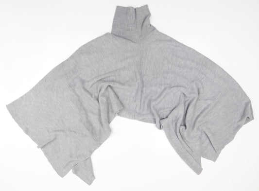 Preworn Womens Grey Overcoat Poncho One Size