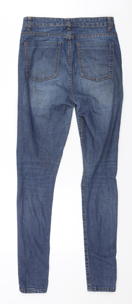 ASOS Womens Blue Cotton Skinny Jeans Size 10 L28 in Slim