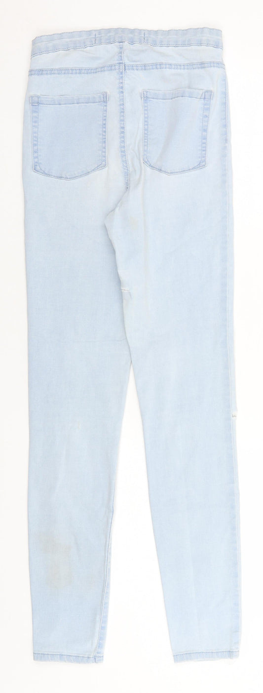 Denim & Co. Womens Blue Cotton Skinny Jeans Size 8 L28 in Regular