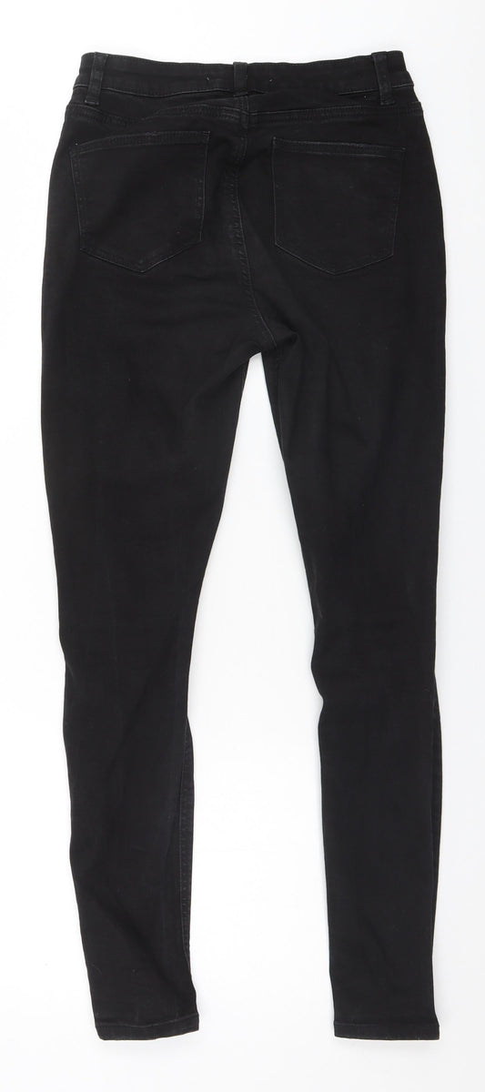 Marks and Spencer Womens Black Cotton Skinny Jeans Size 6 L28 in Regular
