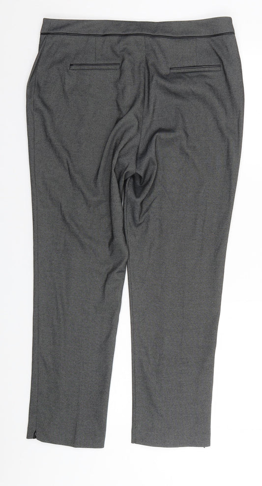 Very Womens Grey Polyester Trousers Size 14 L27 in Regular