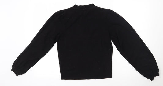 New Look Womens Black High Neck Polyester Pullover Jumper Size S