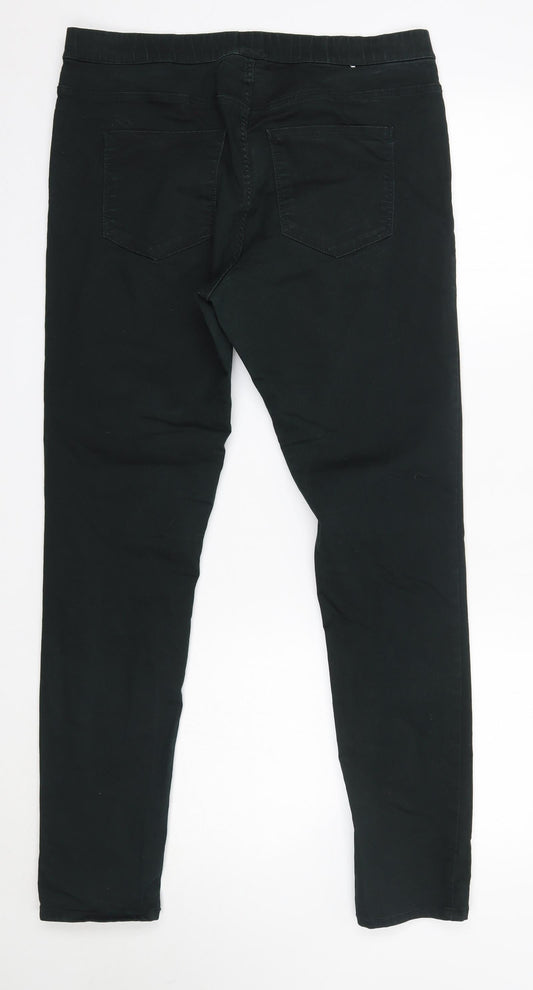 H&M Womens Grey Cotton Skinny Jeans Size 12 L29 in Regular