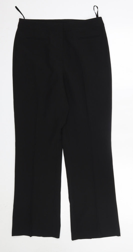 Mia Moda Womens Black Polyester Dress Pants Trousers Size 10 L29 in Regular