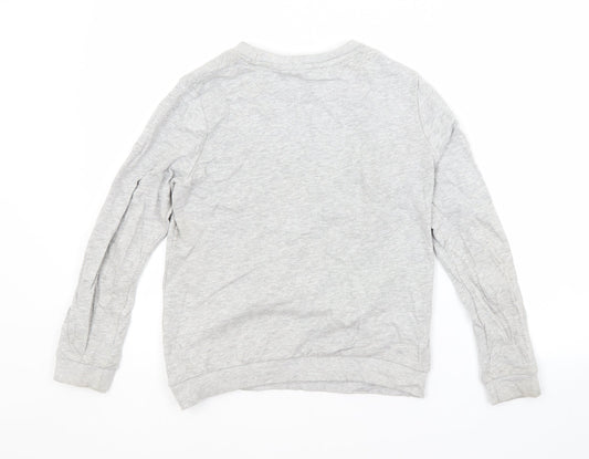 PEP&CO. Girls Grey Cotton Pullover Sweatshirt Size 9-10 Years