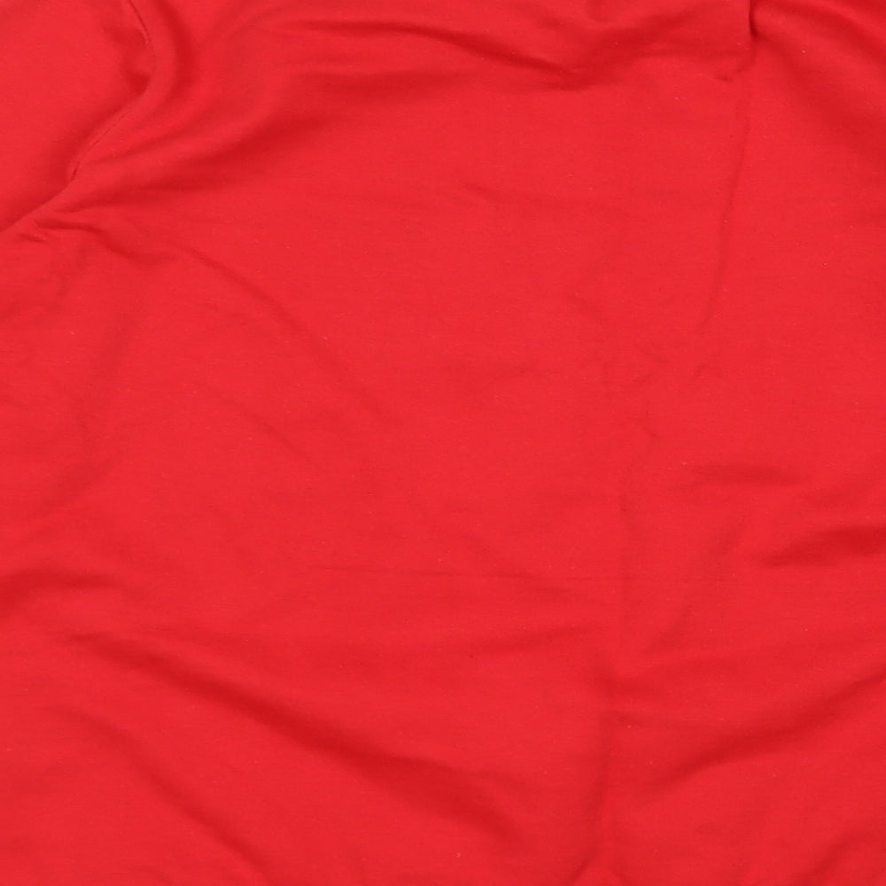 Pep&Co Womens Red Round Neck Cotton Pullover Jumper Size M - Christmas