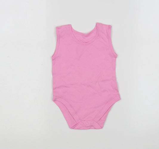 George Girls Pink Cotton Leotard One-Piece Size 6-9 Months