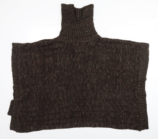 Atmosphere Womens Brown Overcoat Poncho One Size