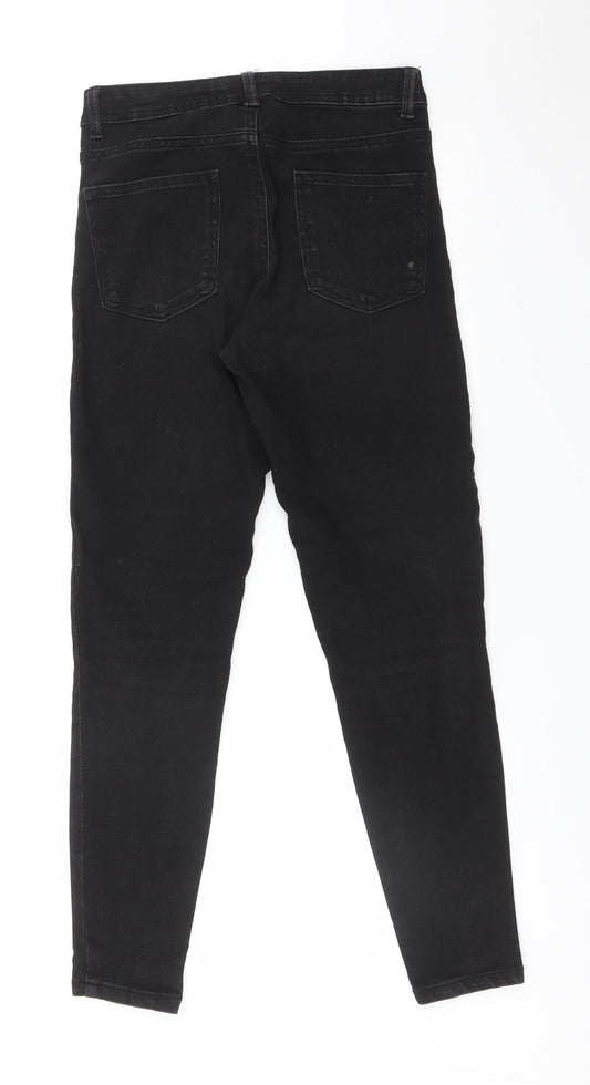DENIM CO Womens Black Cotton Skinny Jeans Size 10 L29 in Regular
